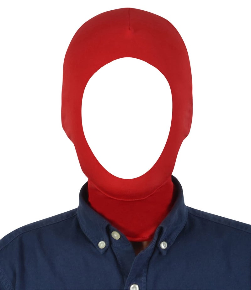 Gaoin Unisex Face open Zentai Hood Mask for Costume Parties (Red) - Image 1